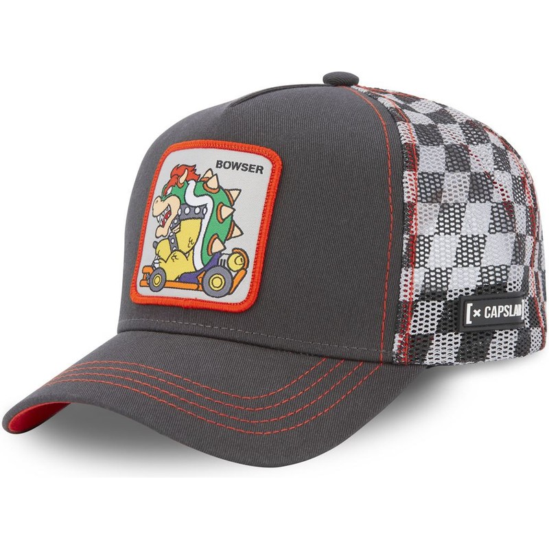 Gorra Trucker Negra Bowser Kart SMK BOW1 Super Mario Bros De Capslab