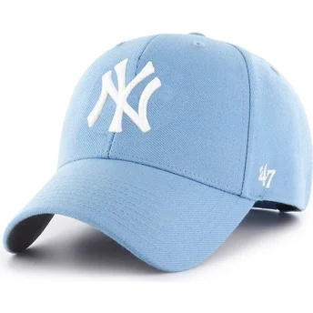 47 Brand New York Yankees MLB MVP ljusblå snapback keps med böjd skärm