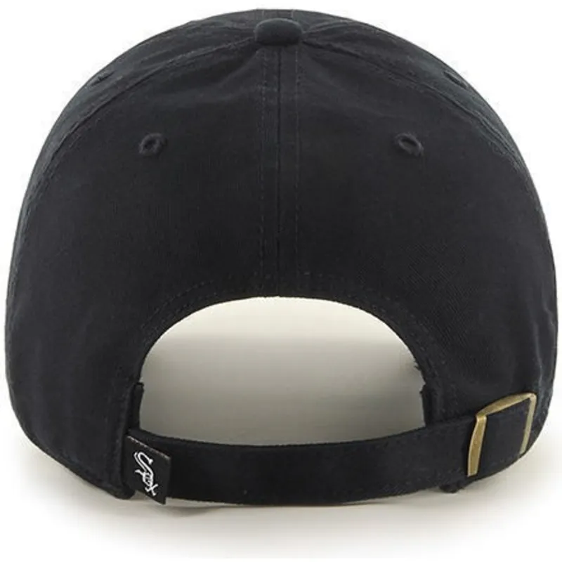 chicago-white-sox-mlb-clean-up-cap-von-47-brand-in-schwarz-mit-gebogenem-schirm