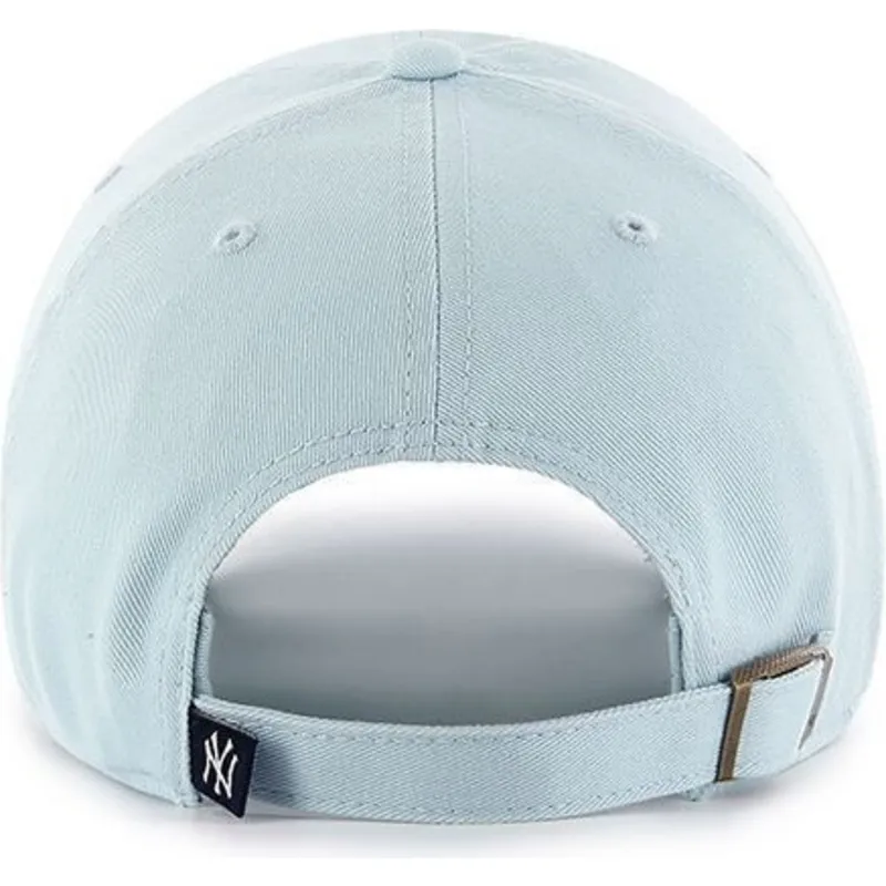 cappellino-curvo-azzurro-chiaro-dei-new-york-yankees-mlb-clean-up-di-47-brand