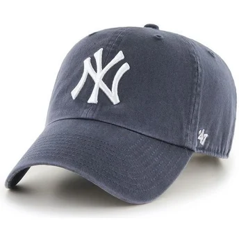 Graue Denim-Curved-Cap der New York Yankees MLB Clean Up von 47 Brand
