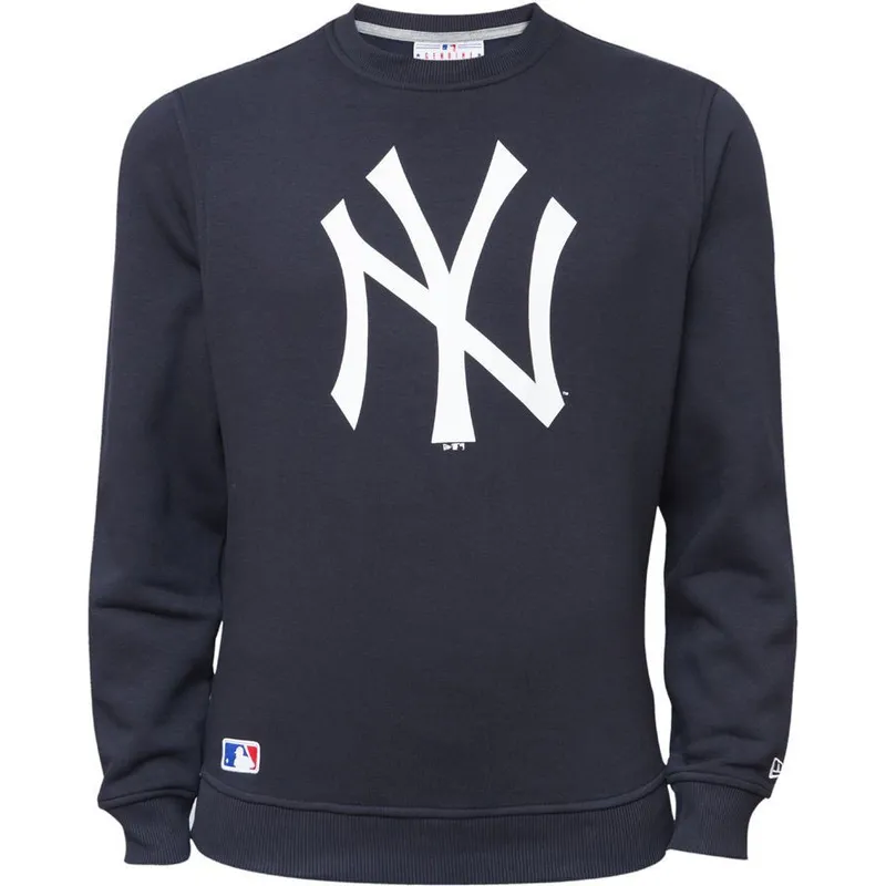 hanorace-fara-gluga-albastru-crew-neck-de-new-york-yankees-mlb-de-new-era