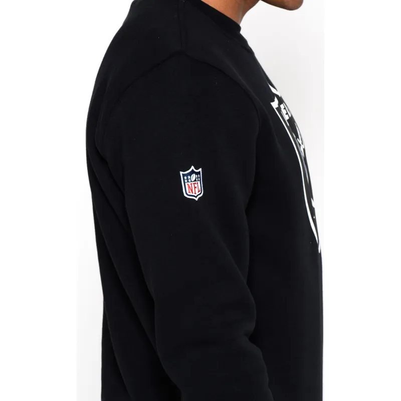 hanorace-fara-gluga-negru-crew-neck-de-las-vegas-raiders-nfl-de-new-era