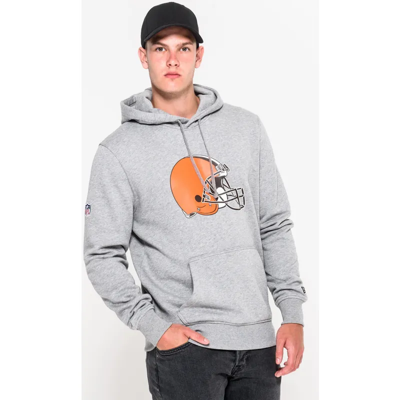 hanorace-cu-gluga-gri-pullover-hoodie-de-cleveland-browns-nfl-de-new-era