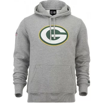 New Era Green Bay Packers NFL Grey Pullover Hoodie Sweatshirt