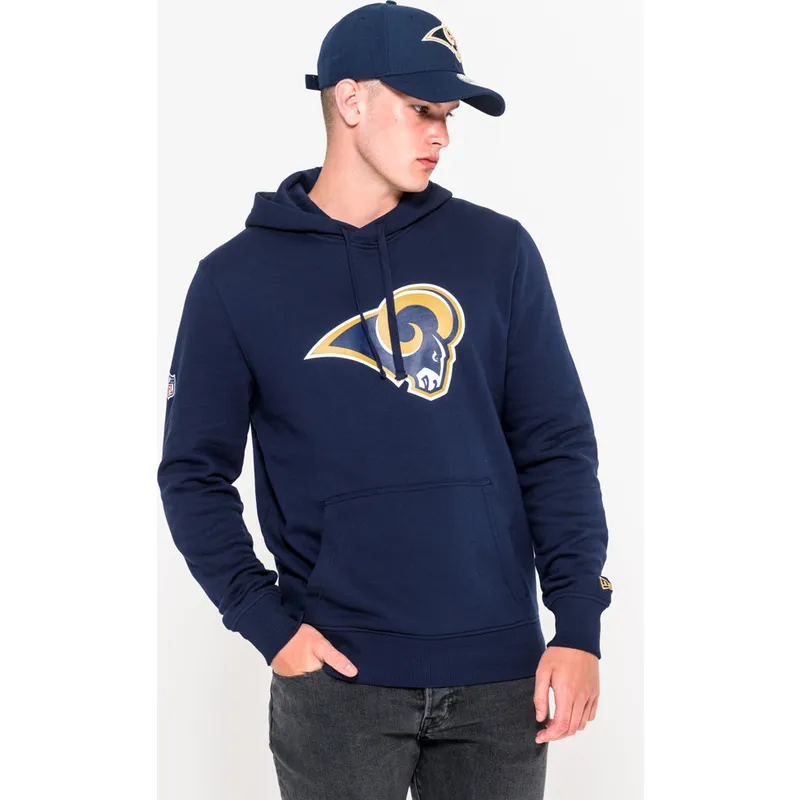 hanorace-cu-gluga-albastru-pullover-hoodie-de-los-angeles-rams-nfl-de-new-era