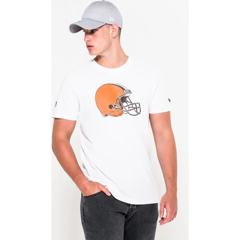 tricouri-maneca-scurta-alb-de-cleveland-browns-nfl-de-new-era