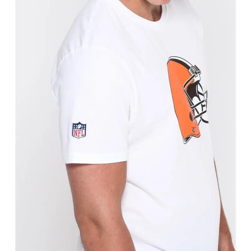 tricouri-maneca-scurta-alb-de-cleveland-browns-nfl-de-new-era