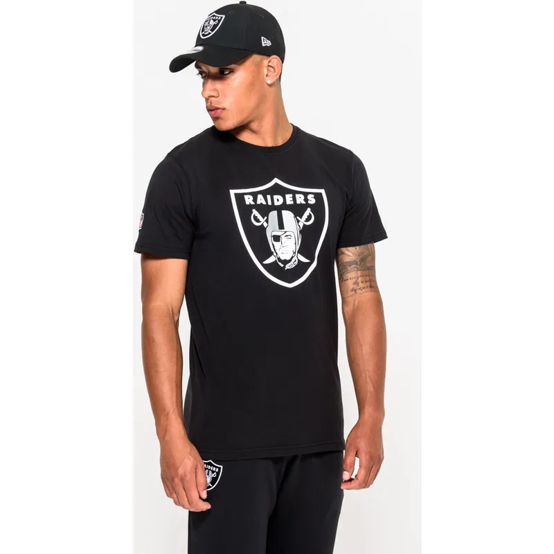 tricouri-maneca-scurta-negru-de-las-vegas-raiders-nfl-de-new-era