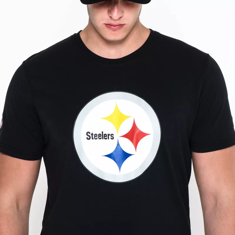 Camiseta negra con logo principal de los Pittsburgh Steelers para bebé
