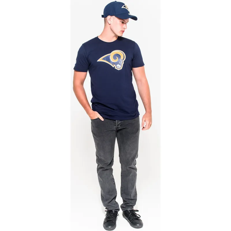 tricouri-maneca-scurta-albastru-de-los-angeles-rams-nfl-de-new-era