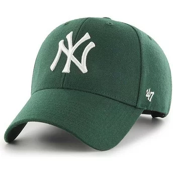 47 Brand Curved Brim Dark Green New York Yankees MLB MVP Green Snapback Cap
