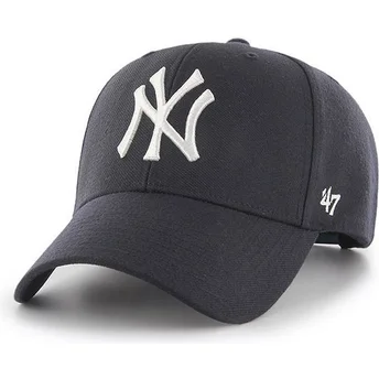 Cap curbată navy blue snapback de New York Yankees MLB de 47 Brand