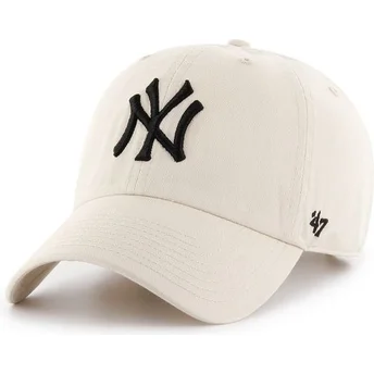 Casquette courbée crème New York Yankees MLB Clean Up 47 Brand