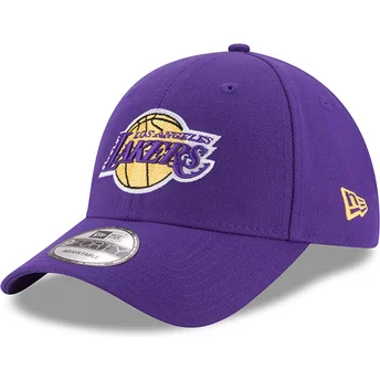 Șepci curbată violet bandă reglabilă 9FORTY The League de Los Angeles Lakers NBA de New Era