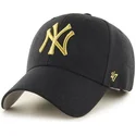 cap-curbata-black-adjustable-strap-oro-de-new-york-yankees-mlb-de-47-brand