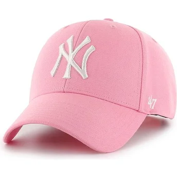 47 Brand New York Yankees MLB MVP rosa snapback keps med böjd skärm