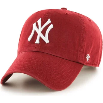 Cap curbată red adjustable strap de New York Yankees MLB de 47 Brand