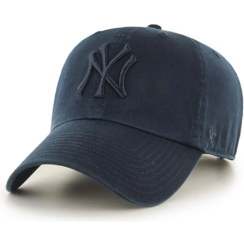 cappellino-curvo-blu-navy-con-logo-blu-navy-dei-new-york-yankees-mlb-clean-up-di-47-brand