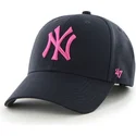 cap-curbata-navy-blue-adjustable-strap-rosa-de-new-york-yankees-mlb-de-47-brand