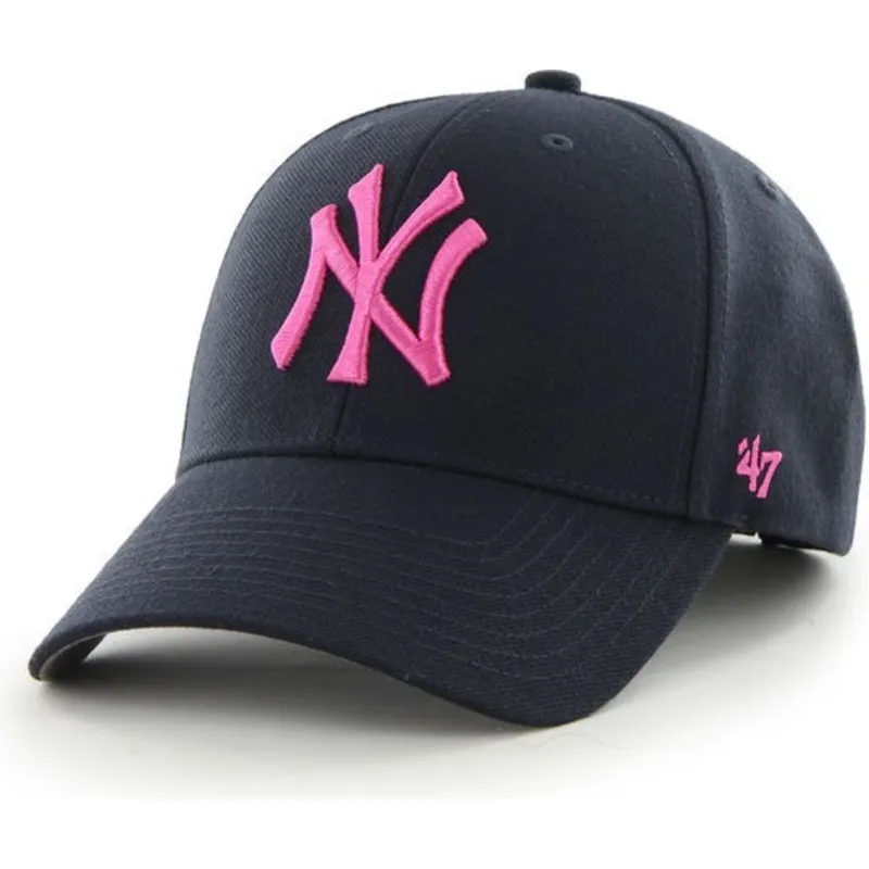 gorra-curva-azul-marino-con-logo-rosa-de-new-york-yankees-mlb-mvp-de-47-brand