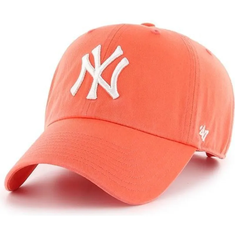 bojd-keps-grapefruktorange-new-york-yankees-mlb-clean-up-av-47-brand