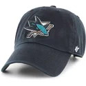 cappellino-nero-con-visiera-curva-san-jose-sharks-nhl-clean-up-di-47-brand