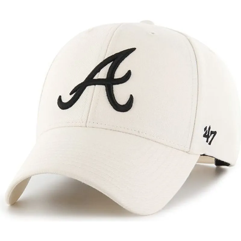 cap-curbata-cream-snapback-de-atlanta-braves-mlb-de-47-brand