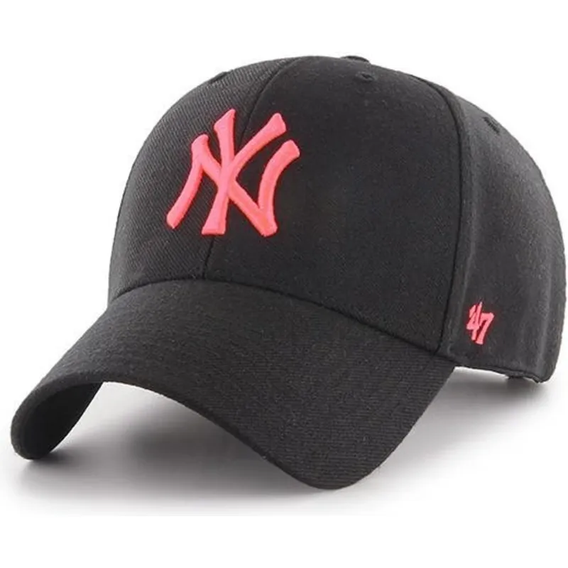 epci-curbata-negru-snapback-rosa-de-new-york-yankees-mlb-de-47-brand