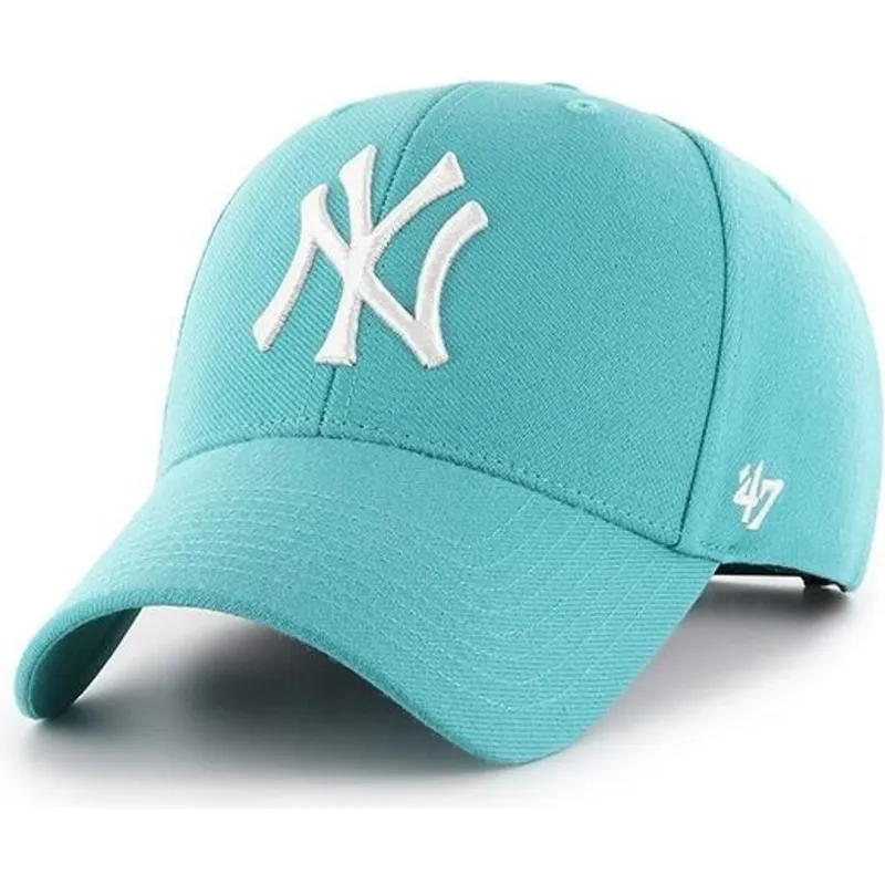 gorra-curva-verde-turquesa-snapback-de-new-york-yankees-mlb-mvp-de-47-brand
