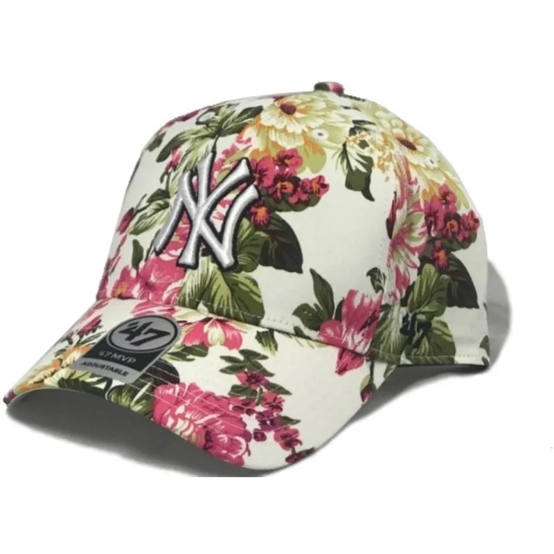 epci-curbata-papagal-reglabila-estampado-floral-de-new-york-yankees-mlb-de-47-brand