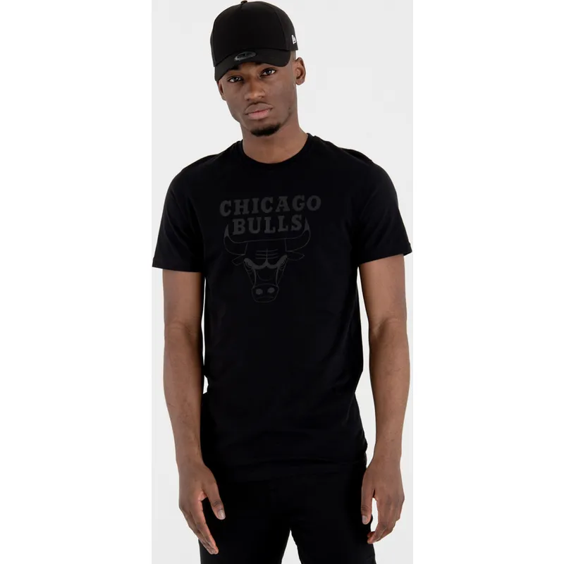 tricouri-maneca-scurta-negru-de-chicago-bulls-nba-de-new-era
