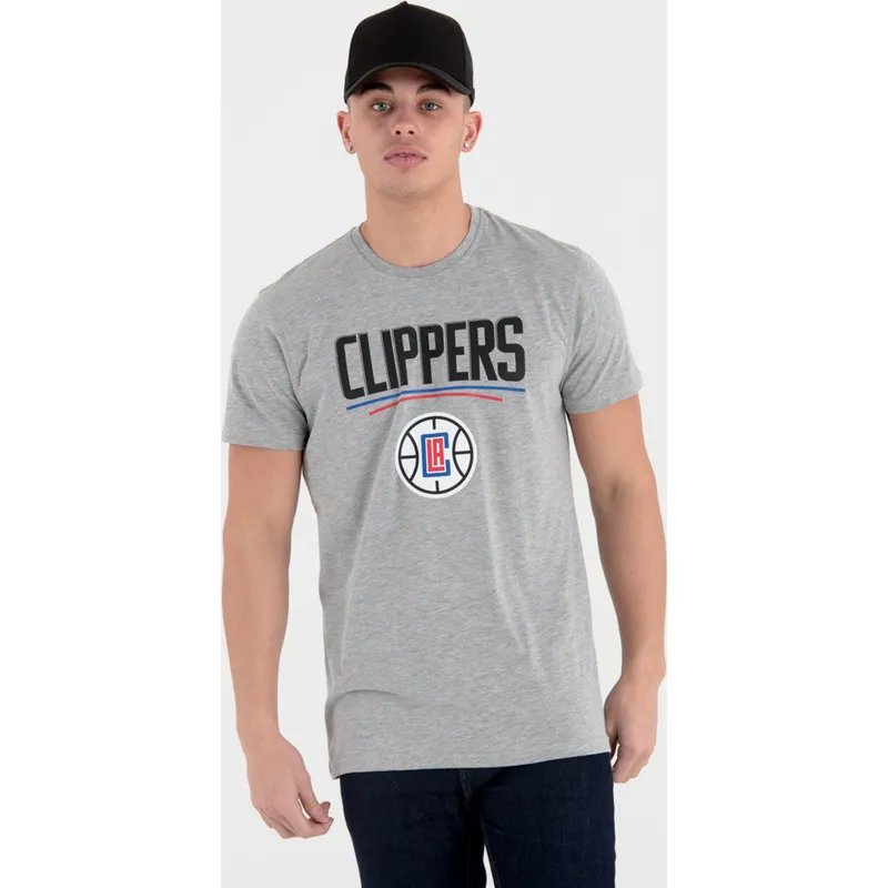 tricouri-maneca-scurta-gri-de-los-angeles-clippers-nba-de-new-era