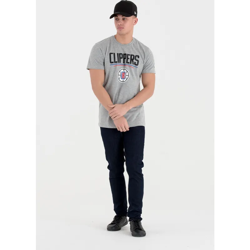 tricouri-maneca-scurta-gri-de-los-angeles-clippers-nba-de-new-era
