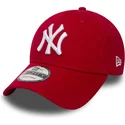 new-era-new-york-yankees-mlb-9forty-essential-verstellbare-rote-curved-cap