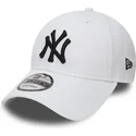 new-era-new-york-yankees-mlb-9forty-essential-verstellbare-weisse-kappe-mit-gebogenem-schirm
