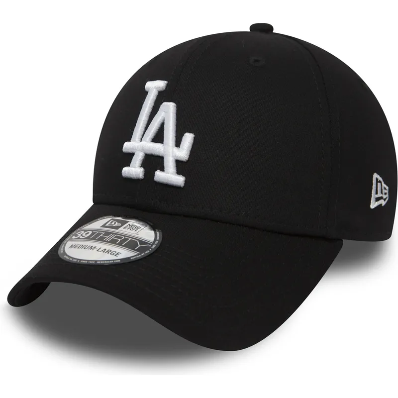 cap-curbata-black-ajustada-39thirty-essential-de-los-angeles-dodgers-mlb-de-new-era