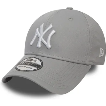 Graue gebogene verstellbare Kappe 39THIRTY Classic der New York Yankees MLB von New Era