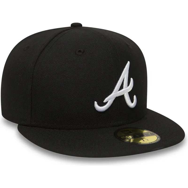 schwarze-eng-anliegende-59fifty-essential-flat-cap-der-atlanta-braves-mlb-von-new-era