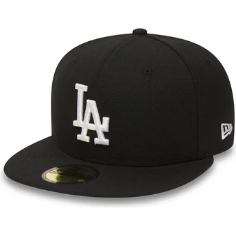 Șepci plată negru ajustat 59FIFTY Essential de Los Angeles Dodgers MLB de New Era