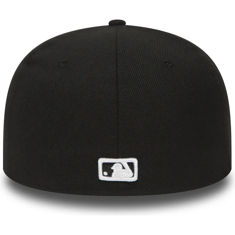 czarna-dopasowana-czapka-z-plaskim-daszkiem-59fifty-essential-los-angeles-dodgers-mlb-new-era