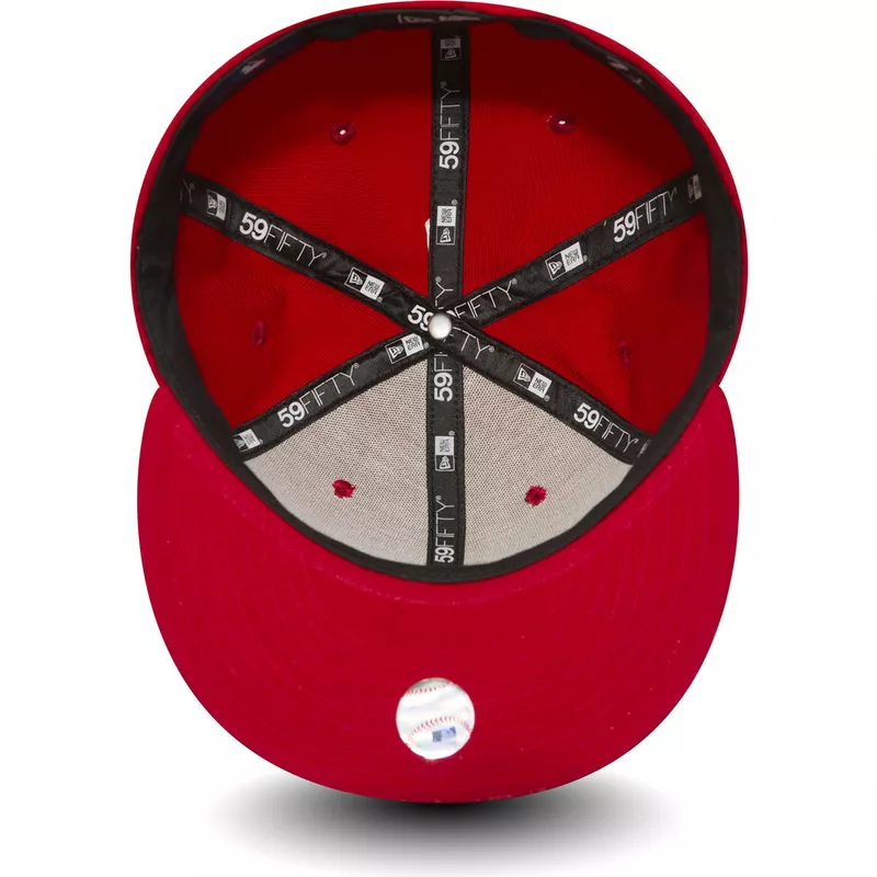 Gorra plana roja ajustada 59FIFTY Essential de Los Angeles Dodgers MLB de  New Era