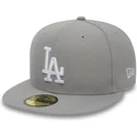 cappellino-piatto-grigio-aderente-59fifty-essential-dei-los-angeles-dodgers-mlb-di-new-era