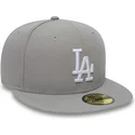 gra-platt-keps-justerad-59fifty-essential-fran-los-angeles-dodgers-mlb-av-new-era