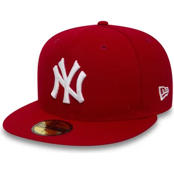 Cap plată red ajustada 59FIFTY Essential de New York Yankees MLB de New Era