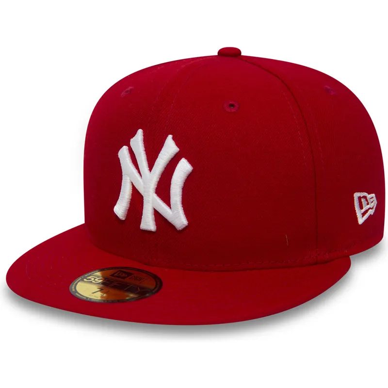 new-era-mlb-new-york-yankees-59fifty-essential-rote-flache-kappe