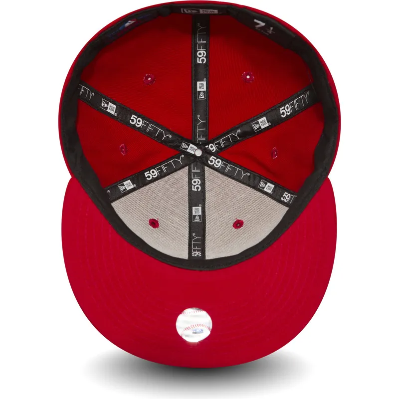 cappellino-piatto-rosso-regolabile-59fifty-essential-dei-new-york-yankees-mlb-di-new-era