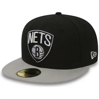 gorra-plana-negra-ajustada-59fifty-essential-de-brooklyn-nets-nba-de-new-era