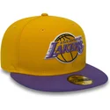 cap-plata-yellow-ajustada-59fifty-essential-de-los-angeles-lakers-nba-de-new-era