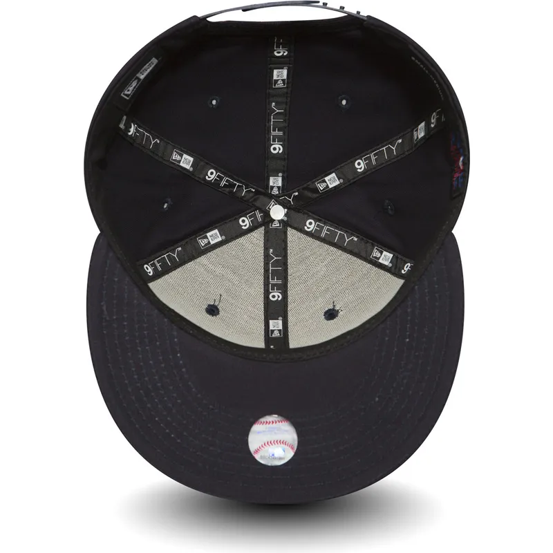 berretto-piatto-blu-navy-regolabile-9fifty-essential-dei-boston-red-sox-mlb-di-new-era